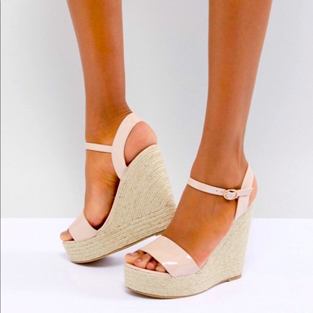 ASOS Glamorous Wedges in Beige